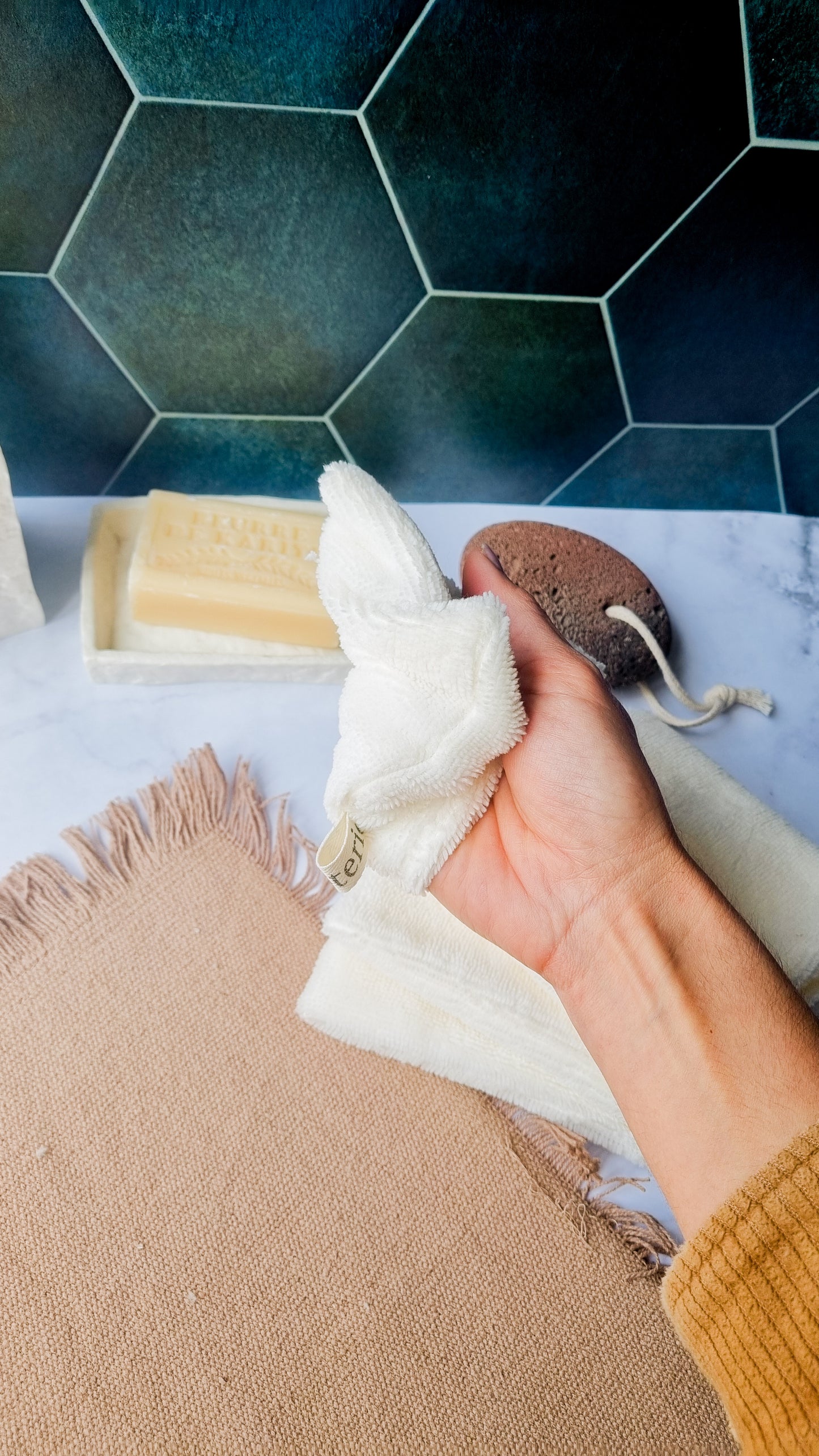Gant démaquillant lavable - lot de 5
