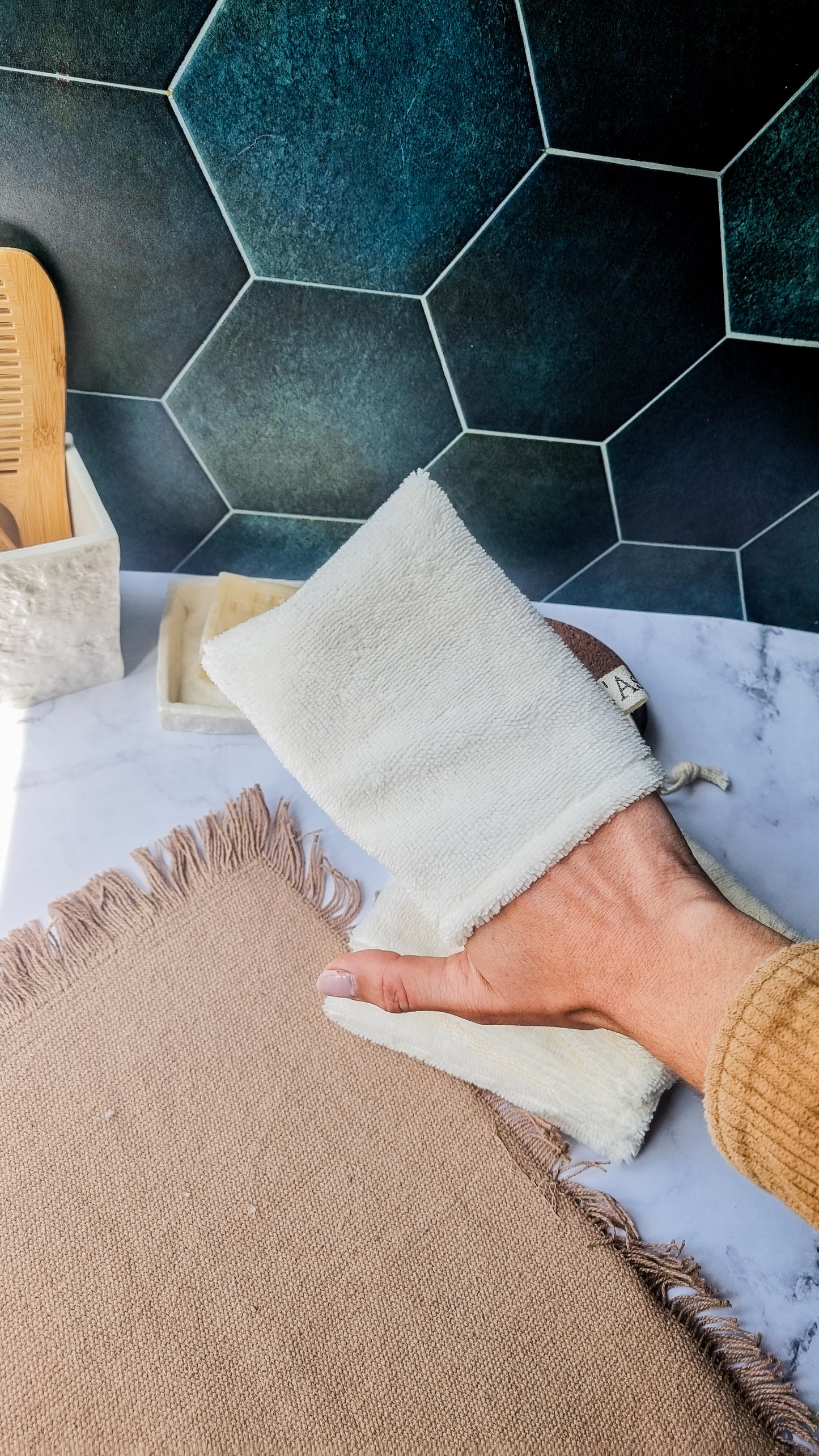Gant démaquillant lavable - lot de 5