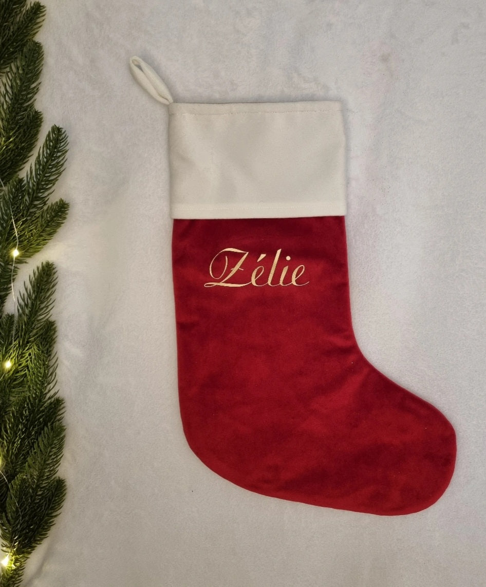 Chaussette de Noël - Rouge